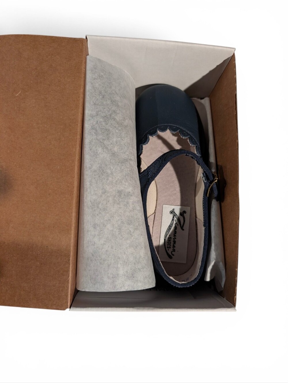 ZIMMERMAN Shoes Scalloped Mary Jane Navy Blue Girls 9E - Picture 4 of 16